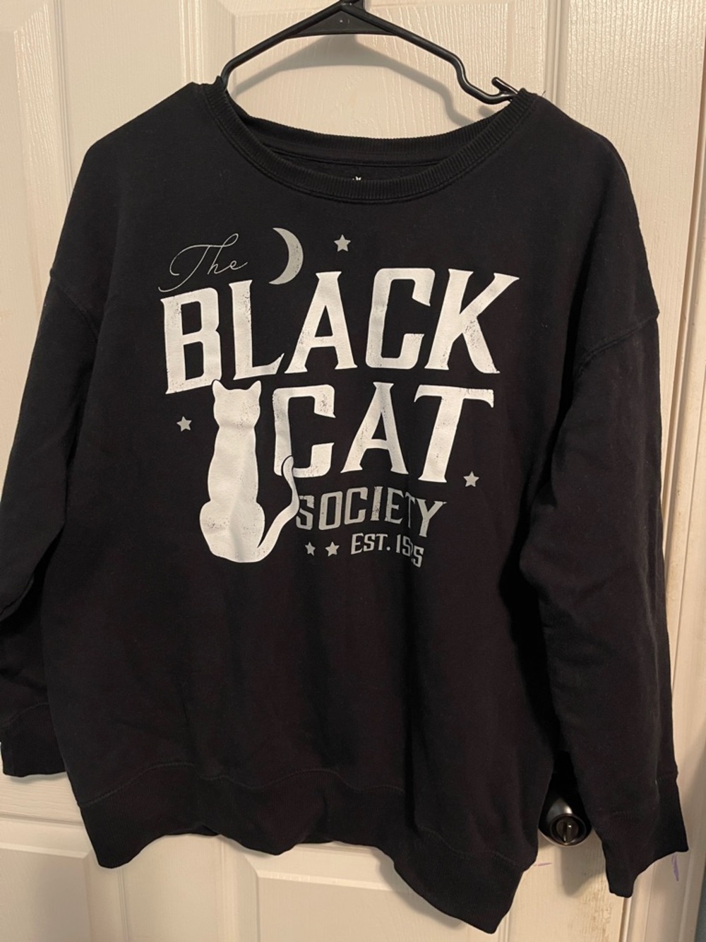 Black Cat Society Black Sweatshirt - Spooky Apparel
